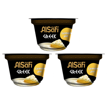 Al Safi Greek Lemon Pie Flavor Yogurt 3×150g