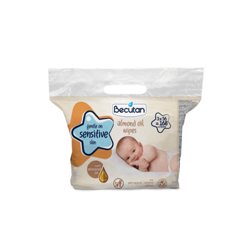 Becutan Almond Baby Wipes 168 Count