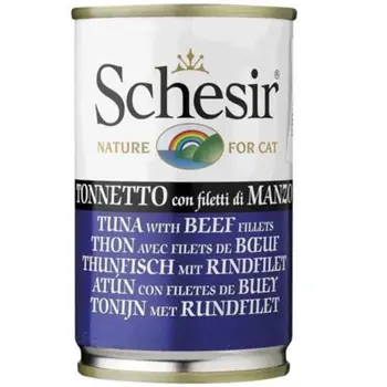Schesir Tuna & Beef Cat Food 140g