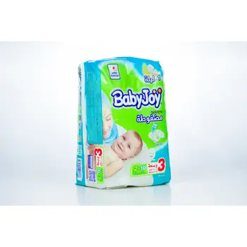 Baby Joy Medium Size 3 (6-12kg) Compressed Diamond Pad Saving Pack Diapers 10+2 Free 12Pieces