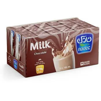 Nadec Chocolate Uht Milk Box 18×185g