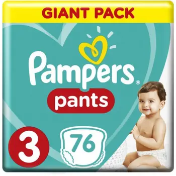 Pampers Baby-Dry Pants Diapers Size 3 76 Pieces