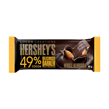 هيرشي شوكولاتة داكنة مع حبات اللوز الكاملة 40 جرام