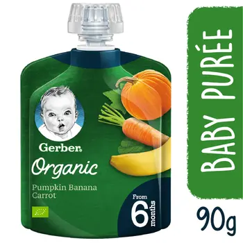 Gerber Organic Pumpkin Banana Carrot Baby Food 90g