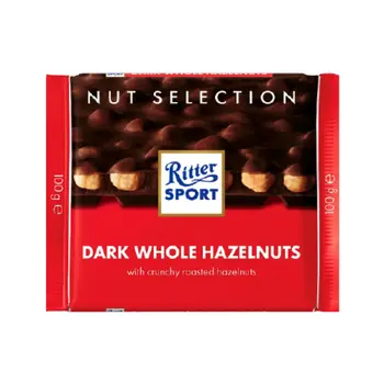 ريتر سبورت شوكولاتة داكنة كاملة بالبندق 100 جرام