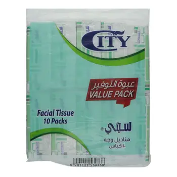 City Facial Tissue 2Ply 10 × 150 Sheets