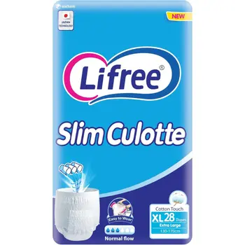Lifree Slim Culotte Adult Diaper Pants XL 28 Pieces