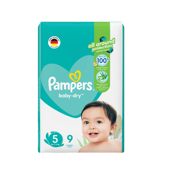 بامبرز حفاضة رقم 5 كبير جدًا صندوق 9قطع