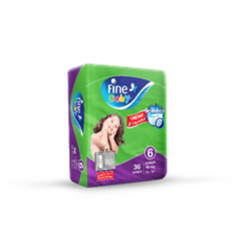 Fine Baby Diapers Economy Pack, Size 6 Junior, 16 Kg, 36 Diapers