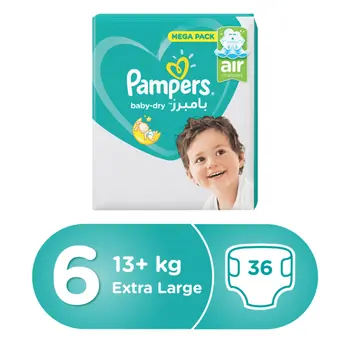 Pampers Baby-Dry Diapers Size 6 36 Pieces