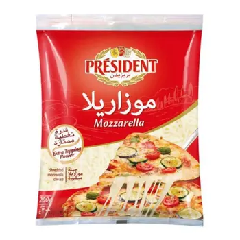 President Extra Topping Shredded Mozzarella Cheese 200g