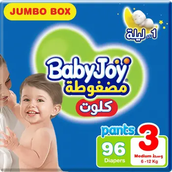 Babyjoy Medium 3 Diaper Pants Jumbo Box 96Pieces
