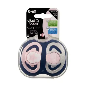 Vital Baby Soothe Airflow Pacifiers Pink 2 Pieces