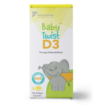 JP Baby Twist D3 Capsules for Kids 100 Count