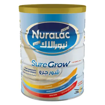 نيورلاك بلس شور جرو حليب أطفال بنكهة الفانيلا 900جرام