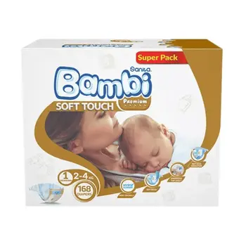 Sanita Bambi Newborn Diapers Size 1 168 Pieces