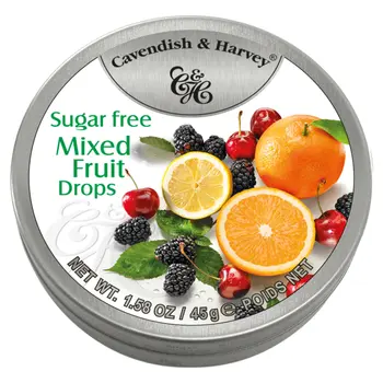 Cavendish & Harvey Sugar-Free Mixed Fruit Drops 45g