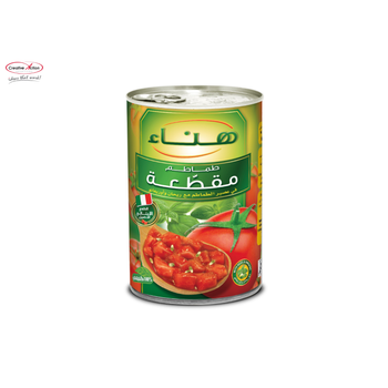 هناء طماطم مقطعة مع عصير الطماطم مع ريحان و أوريجانو 400جرام