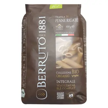 Berruto Organic Wholemeal Penne Rigate Pasta 500g