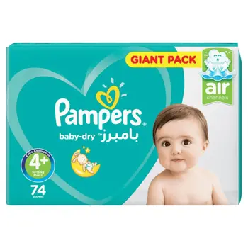 Pampers Baby-Dry Diapers Size 4 74 Pieces