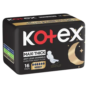 Kotex Maxi Thick Overnight Sanitary Pads 16 Pieces
