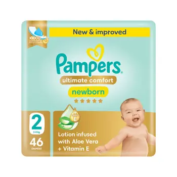 Pampers Ultimate Comfort Taped Diapers, Size 2, 3-8 46Pieces