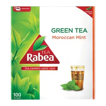 Rabea Moroccan Mint Green Tea Bags 100x1.8g