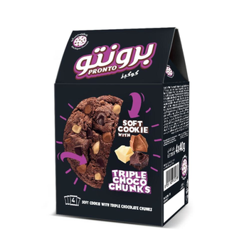 Pronto Triple Chocolate Soft Cookies 4x40g