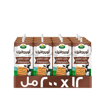 آرلا حليب عضوي قليل الدسم بالشوكولاتة 200لتر