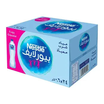 نستلة بيور لايف مياه شرب معبأه 24 × 600 مل