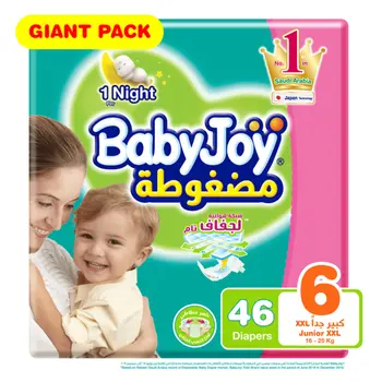 Baby Joy Diaper Size 6 Junior XXL 16-25kg Giant Pack 46Pieces