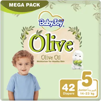 Baby Joy Healthy Skin Diapers Mega Pack Size 5 15-22kg 42Pieces