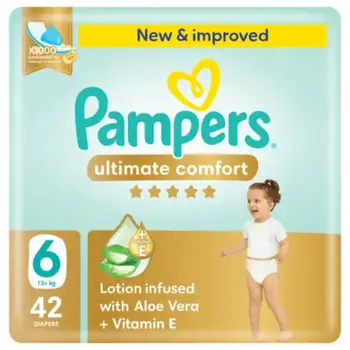 Pampers Ultimate Comfort Taped Diapers, Size 6,13 42Pieces