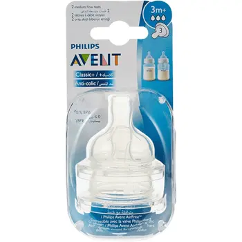 Avent Classic+ Anti-Colic Teats 3M+
