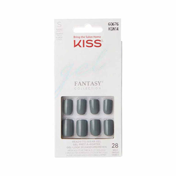 KISS Fantasy Collection Grey Gel Nails 28 Pack