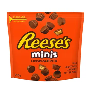 Reese's Minis Milk Chocolate Peanut Butter Cups 185g