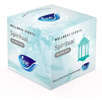 Fine Spiritual Silver Oud Scented Tissues 100x2 Ply 1 Pcs