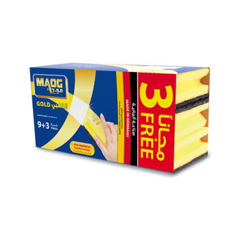 موج الذهبي سلك بالاسفنج 9+3قطع