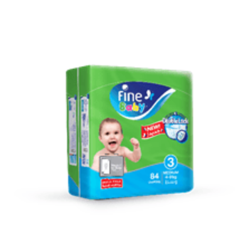 Fine Baby Superdry Smartlock Diapers Medium 84 Pieces
