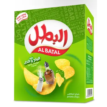 Al Batal Salt & Vinegar Potato Chips 12x23g