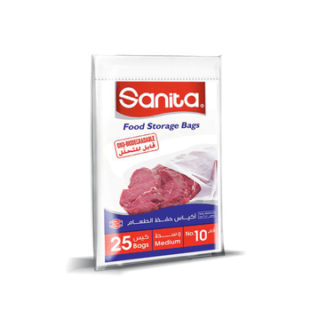 Sanita Oxo-Biodegradable Food Storage Bags Medium 25 Count