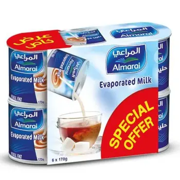 المراعي حليب سائل مبخر 170 جرام × 6