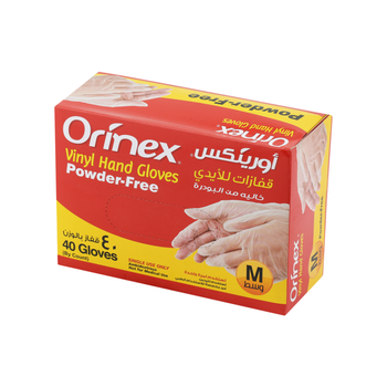Orinex Clear Vinyl Hand Gloves Powder-Free M