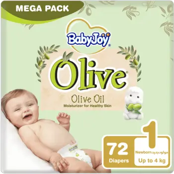 Baby Joy Healthy Skin Mega Pack Newborn Size 1 Diapers Up To 4kg 72pieces