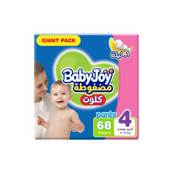 Baby Joy Culotte, Giant Pack, Large, Size 4, 68Count 18Kg