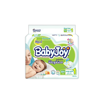 Baby Joy Compressed Diaper Size 1 Newborn Mega Pack Up to 4kg 84Pieces