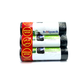 Hotpack Medium Heavy-Duty Black Garbage Bags 40 pcs