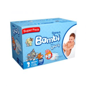 Sanita Bambi Super Pack Medium 140 Pieces