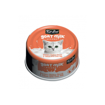 كت كات طعام رطب للقطط بالدجاج والسلمون وحليب الماعز 70جرام
