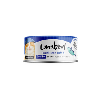 لاف اباول طعام رطب للقطط شرائح التونة مع بيض السمان في المرق 70جرام